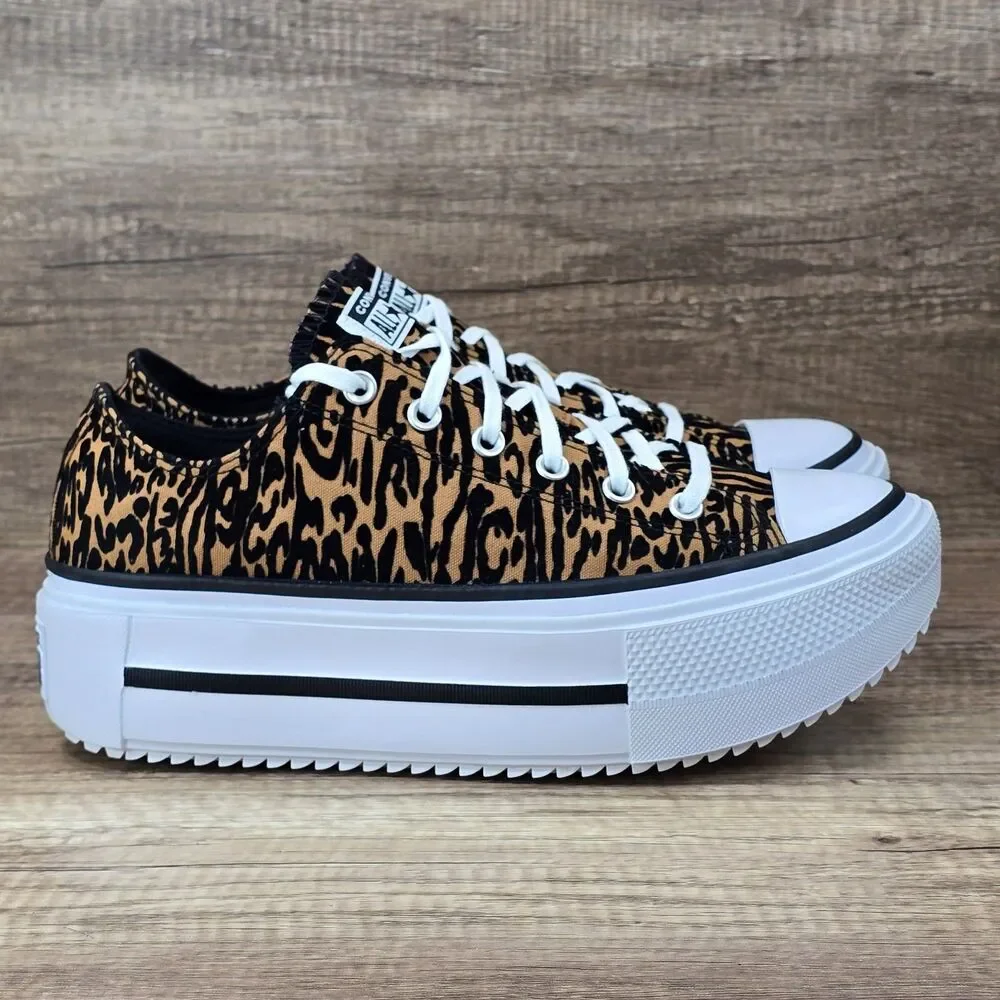 Converse CT All Star Lift Double Stack Platform Leopard Women's Sz 12 Shoes NEW